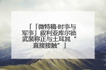 「微特稿·时事与军事」叙利亚库尔德武装称正与土耳其“直接接触”