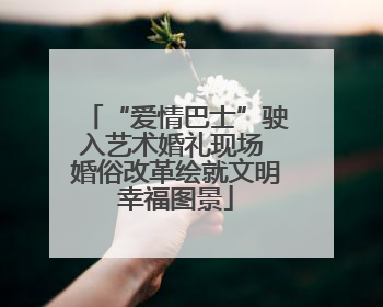 “爱情巴士”驶入艺术婚礼现场 婚俗改革绘就文明幸福图景