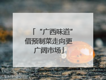“广西味道”借预制菜走向更广阔市场