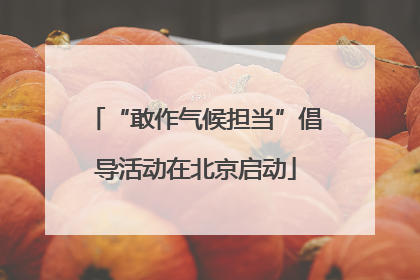 “敢作气候担当”倡导活动在北京启动