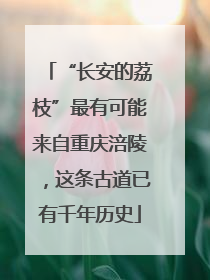 “长安的荔枝”最有可能来自重庆涪陵，这条古道已有千年历史