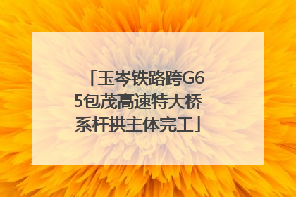 玉岑铁路跨G65包茂高速特大桥系杆拱主体完工