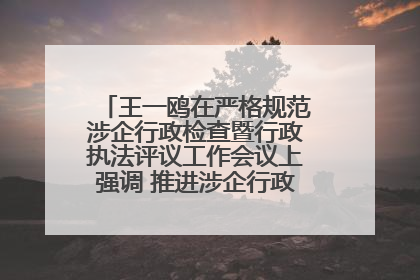 王一鸥在严格规范涉企行政检查暨行政执法评议工作会议上强调 推进涉企行政检查质效大幅提升
