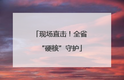 现场直击！全省“硬核”守护