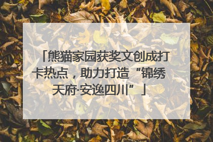 熊猫家园获奖文创成打卡热点，助力打造“锦绣天府·安逸四川”
