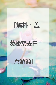 爆料：盖茨秘密去白宫游说