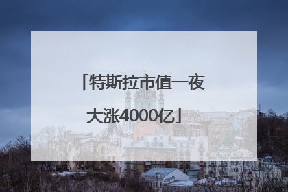 特斯拉市值一夜大涨4000亿