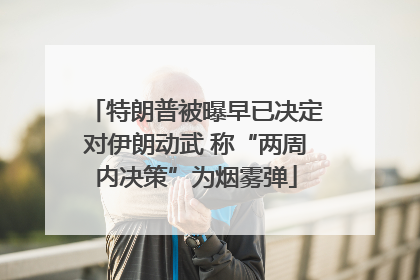 特朗普被曝早已决定对伊朗动武 称“两周内决策”为烟雾弹