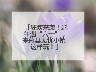 狂欢来袭！端午遇“六一”，来蔚县无忧小镇这样玩！