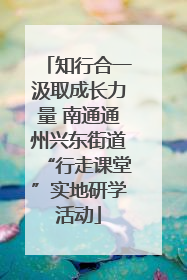 知行合一汲取成长力量 南通通州兴东街道“行走课堂”实地研学活动