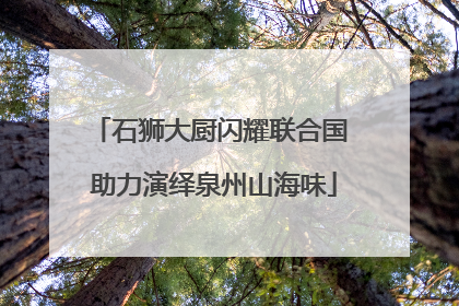 石狮大厨闪耀联合国 助力演绎泉州山海味