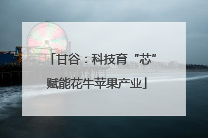 甘谷：科技育“芯”赋能花牛苹果产业