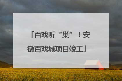 百戏听“巢”！安徽百戏城项目竣工