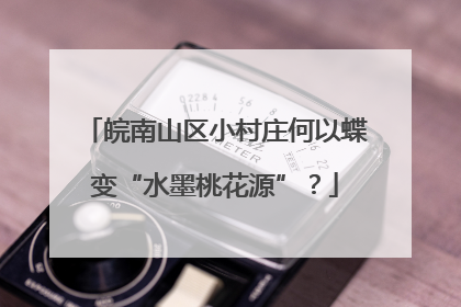 皖南山区小村庄何以蝶变“水墨桃花源”？