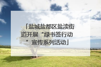 盐城盐都区盐渎街道开展“绿书签行动”宣传系列活动