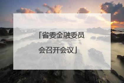 省委金融委员会召开会议