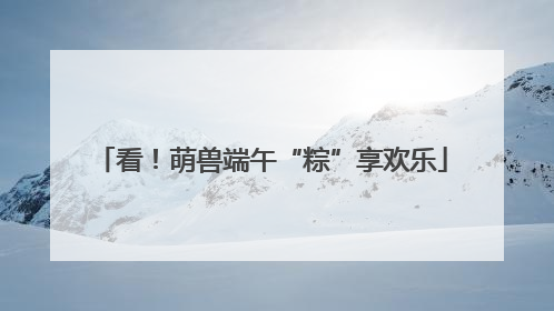 看！萌兽端午“粽”享欢乐