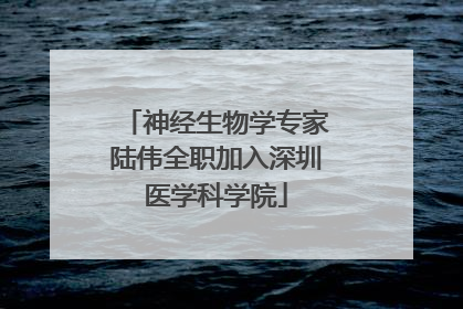 神经生物学专家陆伟全职加入深圳医学科学院