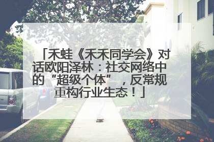 禾蛙《禾禾同学会》对话欧阳泽林：社交网络中的“超级个体”，反常规重构行业生态！