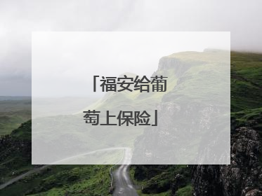 福安给葡萄上保险