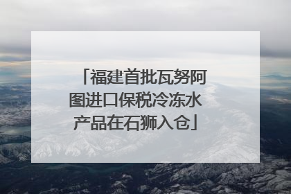 福建首批瓦努阿图进口保税冷冻水产品在石狮入仓