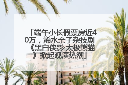 端午小长假票房近40万，浠水亲子杂技剧《黑白侠影·太极熊猫》掀起观演热潮