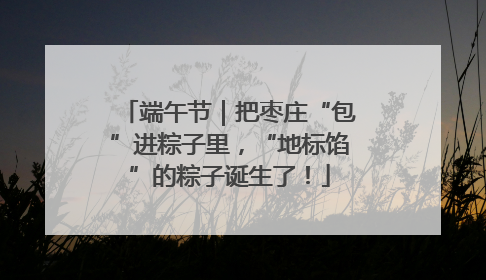 端午节｜把枣庄“包”进粽子里，“地标馅”的粽子诞生了！