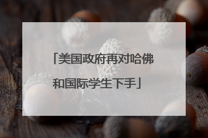 美国政府再对哈佛和国际学生下手