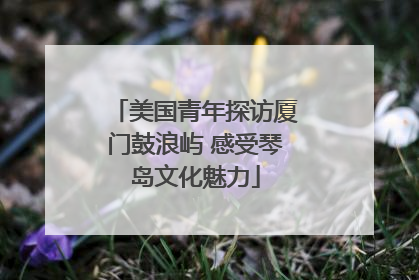 美国青年探访厦门鼓浪屿 感受琴岛文化魅力