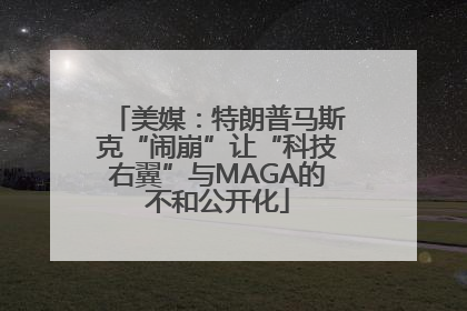 美媒：特朗普马斯克“闹崩”让“科技右翼”与MAGA的不和公开化