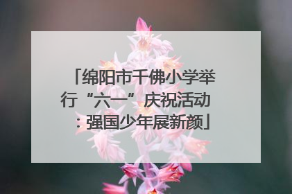 绵阳市千佛小学举行“六一”庆祝活动：强国少年展新颜