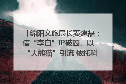 绵阳文旅局长窦建磊：借“李白”IP破圈、以“大熊猫”引流 依托科技优势绽放城市文旅魅力｜文旅局长说