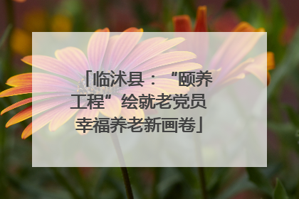 临沭县：“颐养工程”绘就老党员幸福养老新画卷
