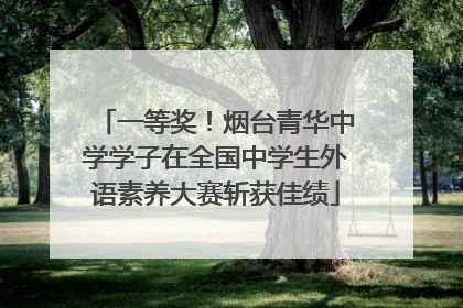 一等奖！烟台青华中学学子在全国中学生外语素养大赛斩获佳绩