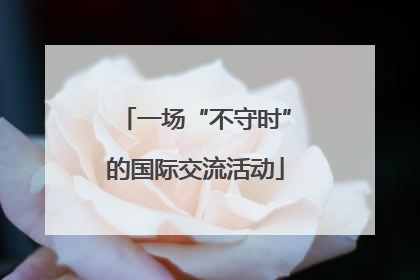 一场“不守时”的国际交流活动