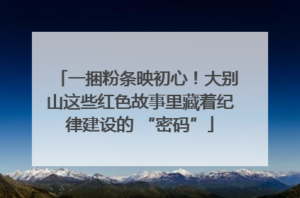 一捆粉条映初心！大别山这些红色故事里藏着纪律建设的 “密码”