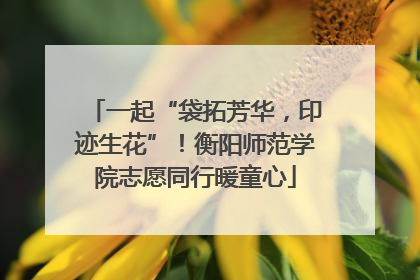 一起“袋拓芳华，印迹生花”！衡阳师范学院志愿同行暖童心