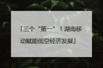 三个“第一”！湖南移动赋能低空经济发展
