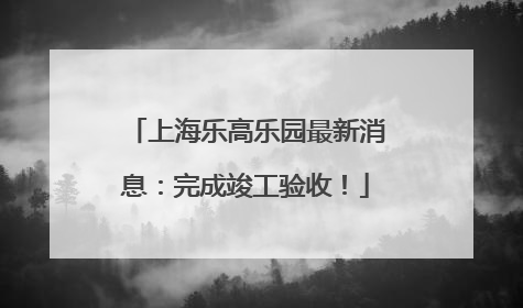 上海乐高乐园最新消息：完成竣工验收！