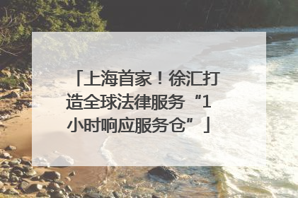 上海首家！徐汇打造全球法律服务“1小时响应服务仓”