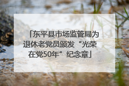 东平县市场监管局为退休老党员颁发“光荣在党50年”纪念章