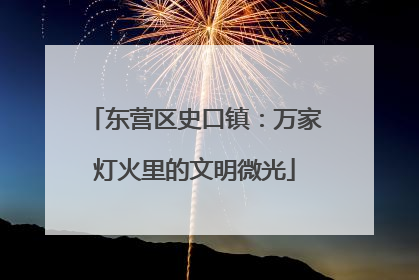 东营区史口镇：万家灯火里的文明微光