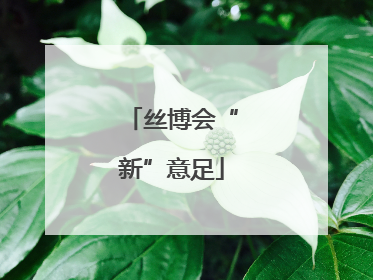 丝博会“新”意足