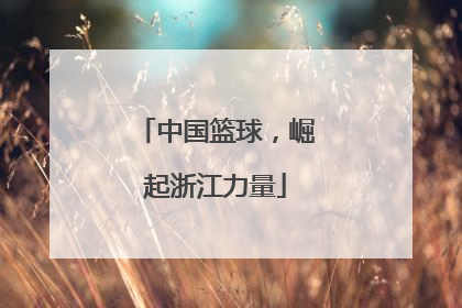 中国篮球，崛起浙江力量