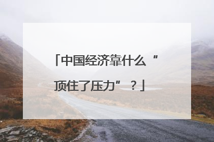 中国经济靠什么“顶住了压力”？