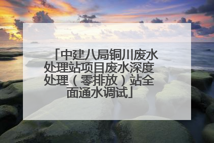 中建八局铜川废水处理站项目废水深度处理（零排放）站全面通水调试