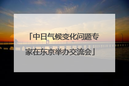 中日气候变化问题专家在东京举办交流会