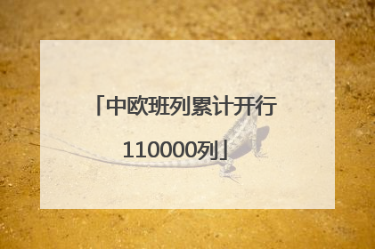 中欧班列累计开行110000列