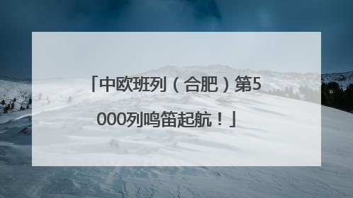 中欧班列（合肥）第5000列鸣笛起航！