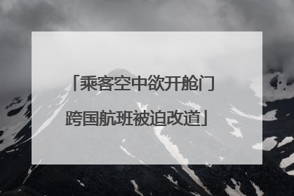 乘客空中欲开舱门 跨国航班被迫改道